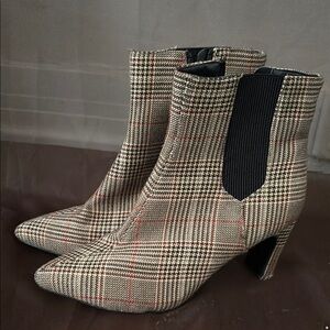 Plaid Ankle Boots